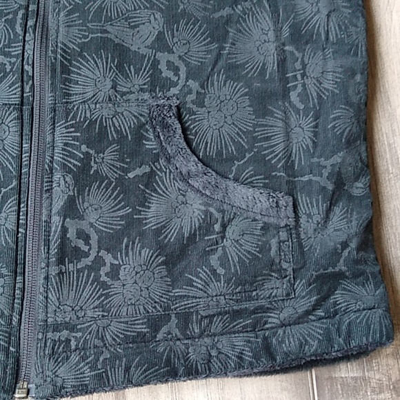 Columbia Black Corduroy Plush Fleece Reversible Vest Size Medium - Picture 8 of 12